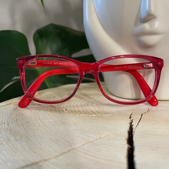 Marc Jacobs Pink Translucent Glasses Frames - Picture 1 of 4